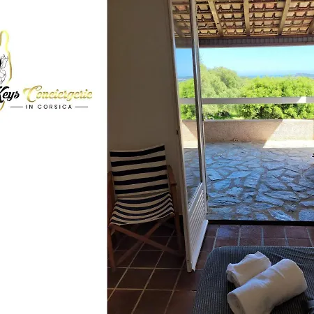 Villa Maison 6 Pers Oliveraie Vue Mer 5 Min Plage Pinarello Mangialla
